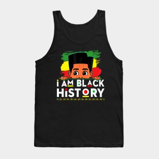 I Am Black History  for Kids Boys Black History Month Tank Top